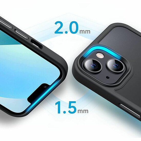 TechProtection MagSafe iPhone 12 Pro / iPhone 12 hoesje mat navy