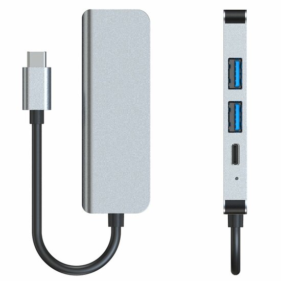 hubie twee USB-C hub met HDMI poort