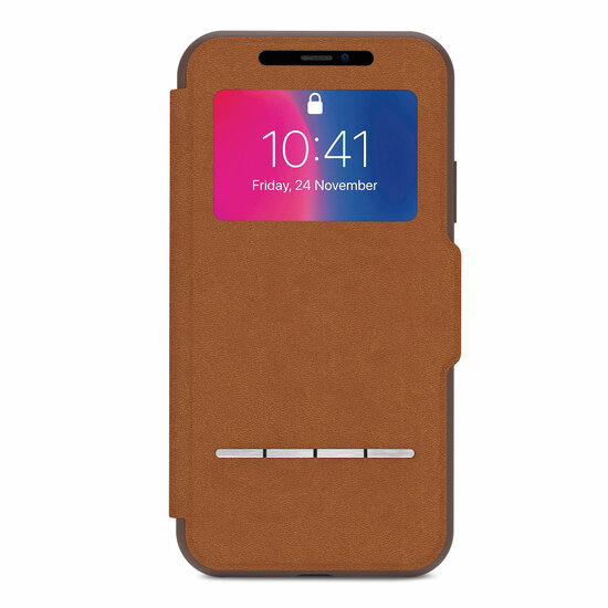 Moshi SenseCover iPhone X hoesje Bruin