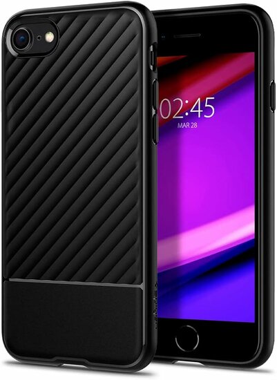 Spigen Core Armor iPhone SE 2022 / 2020 / 8 / 7 hoesje Zwart