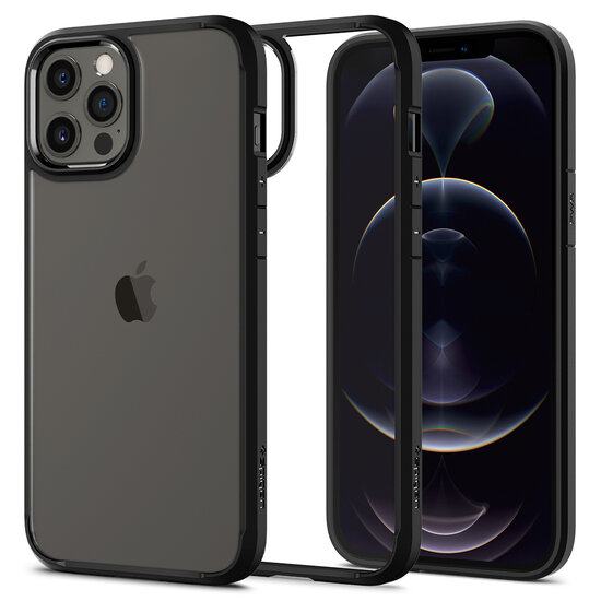 Spigen Crystal Hybrid iPhone iPhone 12 Pro Max hoesje Zwart