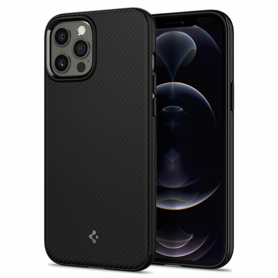Spigen Mag Armor iPhone 12 Pro / iPhone 12 hoesje Zwart