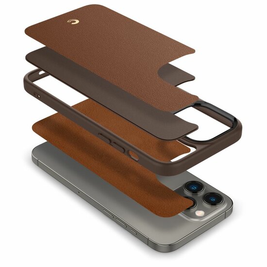 Spigen Cyrill Kajuk MagSafe iPhone 14 Pro Max hoesje bruin