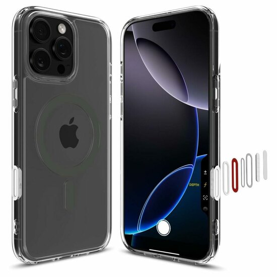 Spigen Ultra Hybrid T MagSafe iPhone 16 Pro hoesje grijs