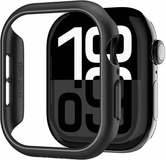 Spigen Thin Fit Apple Watch 10 42 mm hoesje zwart