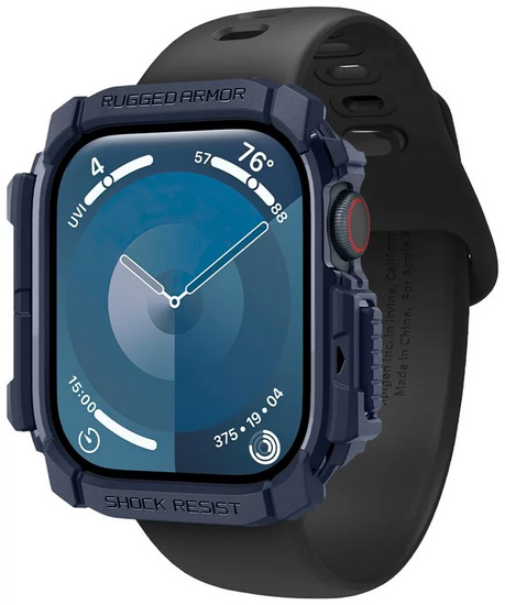 Spigen Rugged Armor Apple Watch 10 46 mm hoesje navy