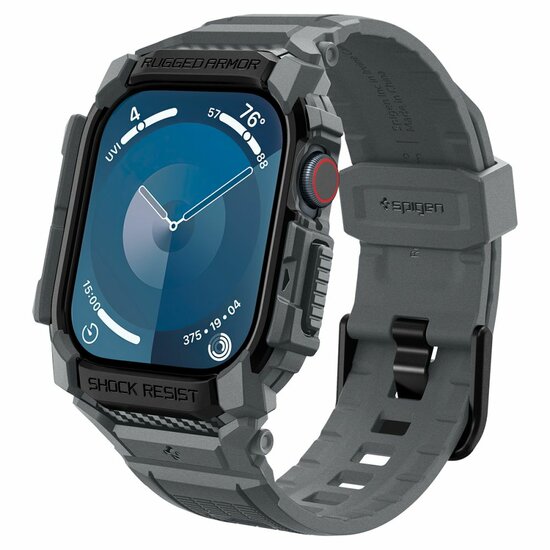 Spigen Rugged Armor Pro Apple Watch 10 46 mm hoesje grijs