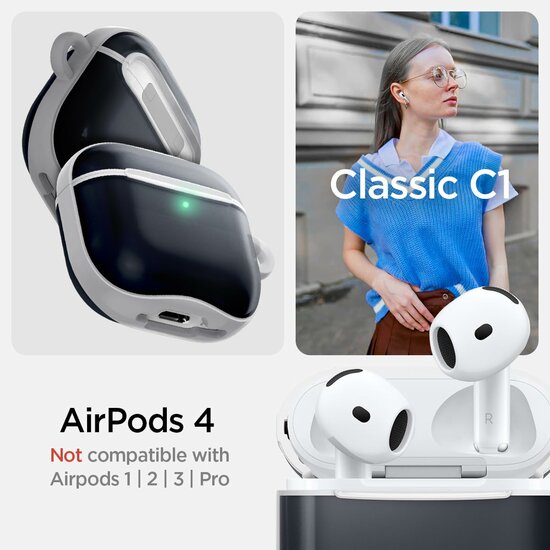 Spigen Classic AirPods 4 hoesje Graphite