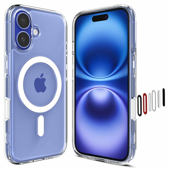 Spigen Ultra Hybrid T MagSafe iPhone 16 hoesje wit