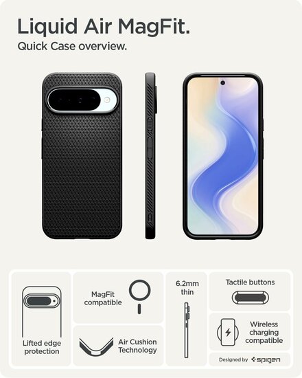 Spigen Liquid Air MagSafe Google Pixel 10 / Google Pixel 10 Pro hoesje groen