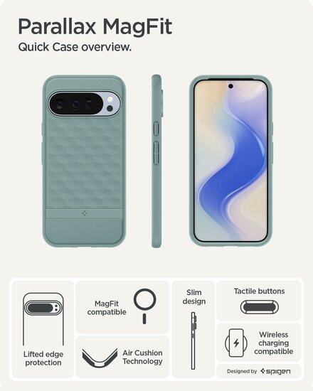 Spigen Parallax Google Pixel 10 Pro XL hoesje groen