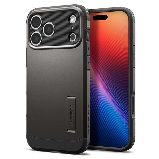 Spigen Tough Armor T MagSafe iPhone 17 Pro Max hoesje gunmetal