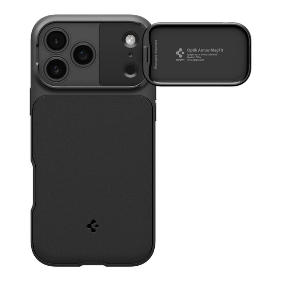Spigen Optik Armor MagSafe iPhone 17 Pro Max hoesje zwart