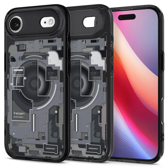 Spigen Ultra Hybrid MagSafe iPhone 17 Air hoesje zero one zwart
