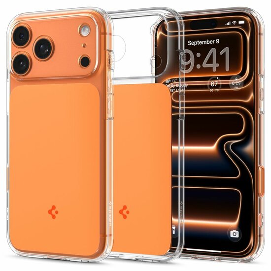 Spigen Ultra Hybrid T MagSafe iPhone 17 Pro Max hoesje oranje
