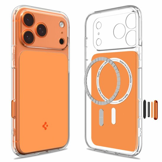 Spigen Ultra Hybrid T MagSafe iPhone 17 Pro Max hoesje oranje