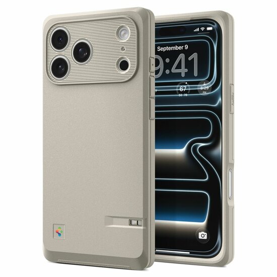 Spigen Classic LS MagSafe iPhone 17 Pro Max hoesje stone