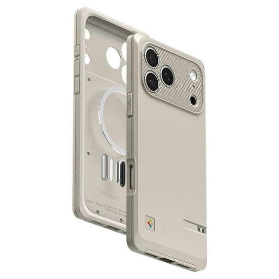 Spigen Classic LS MagSafe iPhone 17 Pro Max hoesje stone