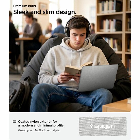 Spigen Urban Fit MacBook Air 13 inch hardshell grijs