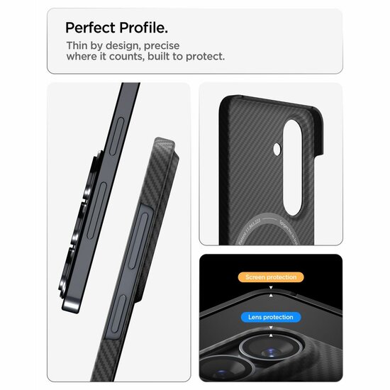 Spigen AirSkin Aramid MagSafe Galaxy S26+ Plus&nbsp;hoesje zwart