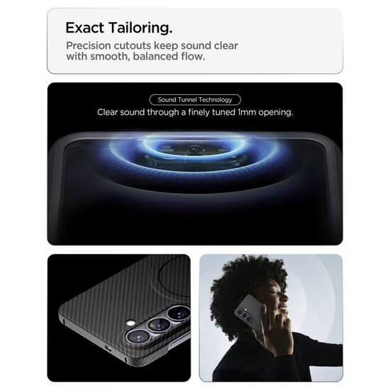 Spigen AirSkin Aramid MagSafe Galaxy S26+ Plus&nbsp;hoesje zwart