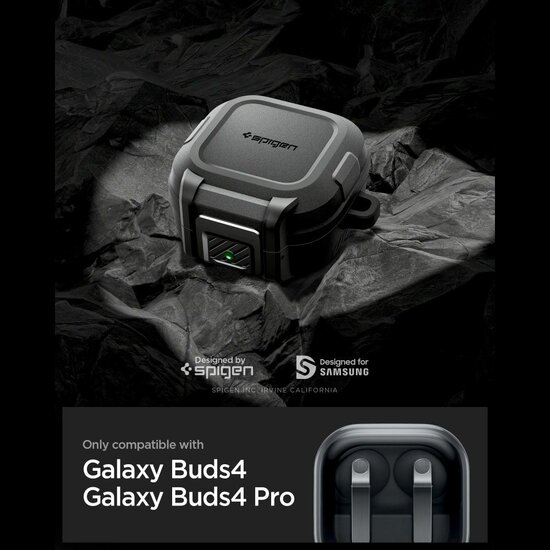 Spigen Lock Fit Galaxy Buds 4 Pro / Galaxy Buds 4 hoesje zwart