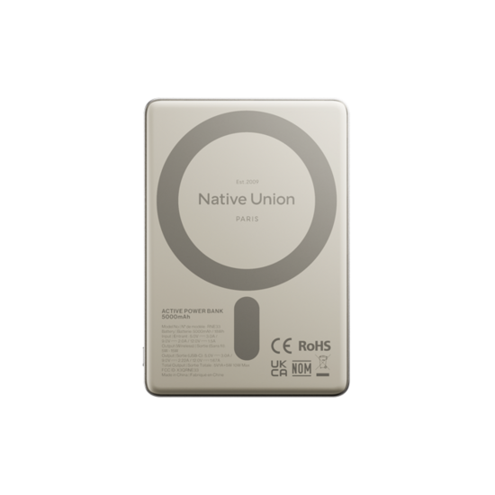 Native Union Active Qi2 MagSafe powerbank sandstone