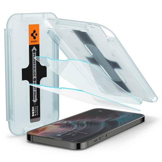 Spigen GlastR EZ Fit iPhone 13 Pro Max glazen screenprotector 2 pack 