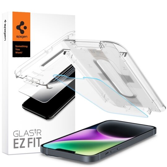 Spigen GlastR EZ Fit iPhone 17e / 16e / iPhone 13 / 13 Pro / 14 glazen screenprotector 1 pack
