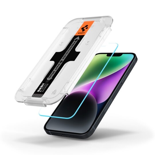 Spigen GlastR EZ Fit iPhone 17e / 16e / iPhone 13 / 13 Pro / 14 glazen screenprotector 1 pack