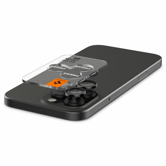 Spigen Optik EZ Fit iPhone 17 / 16 / 15 Pro / iPhone 17 / 16 / 15 Pro Max camera beschermer 2 pack