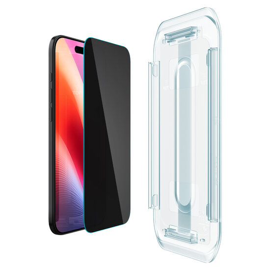 Spigen GlastR EZ Fit Privacy iPhone 17 Air glazen screenprotector 2 pack