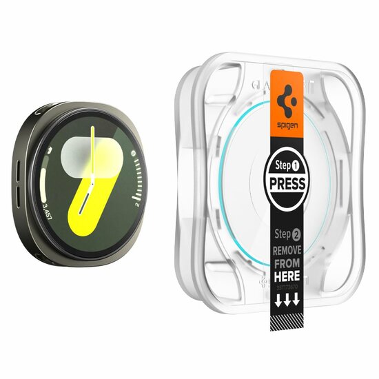 Spigen GLAS.tR EZ Fit Galaxy Watch 8 40 mm screen protector 2 pack