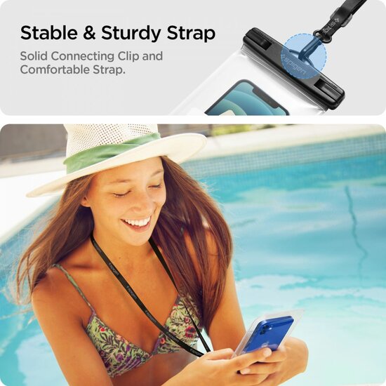 Spigen A601 Universeel waterdicht hoesje zwart
