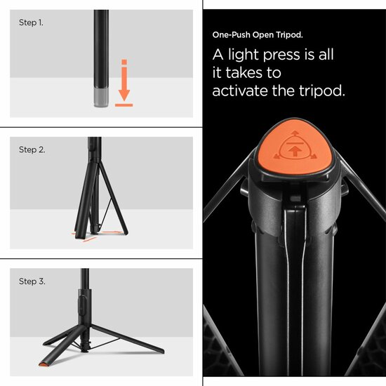 Spigen S541W draadloze Selfie stick / Tripod