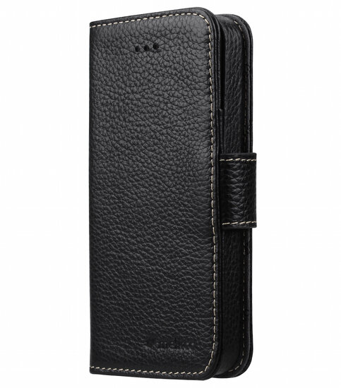 Melkco Leather Wallet iPhone SE/5S hoesje Zwart