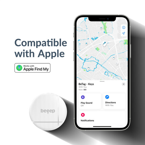 Beeep BeTag Find My Tracker 3 pack wit