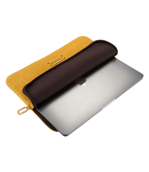 Tucano Velluto MacBook Pro 14 inch&nbsp;sleeve geel