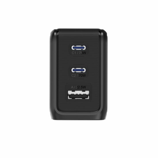 BMX GaNsta 70 watt USB-C oplader met display