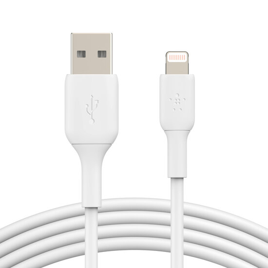 Belkin Braided BoostCharge Lightning USB kabel 3 meter Wit