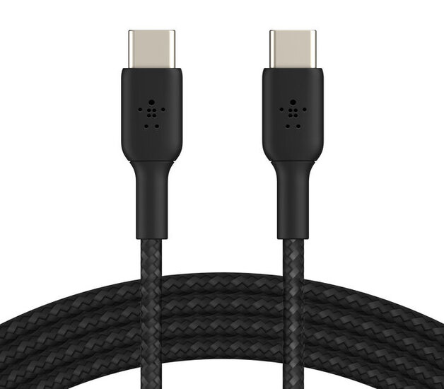 Belkin Braided USB-C kabel 1 meter zwart