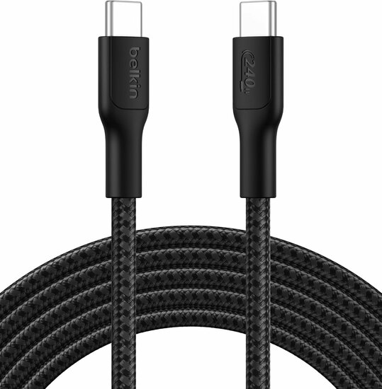 Belkin BoostCharge Pro 240 watt USB-C kabel 3 meter zwart
