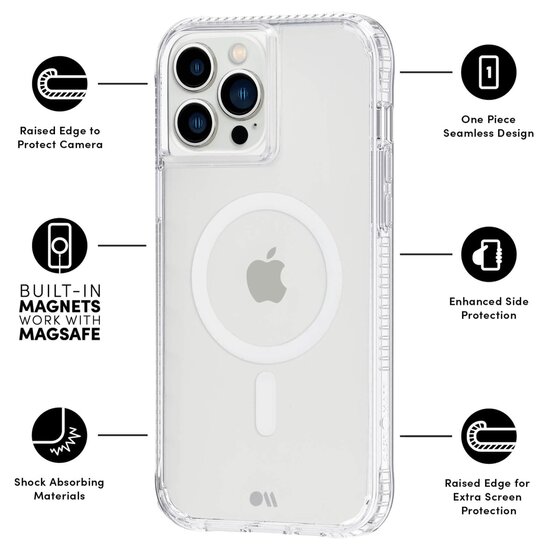 Case-Mate Tough Clear MagSafe iPhone 13 Pro Max hoesje Transparant