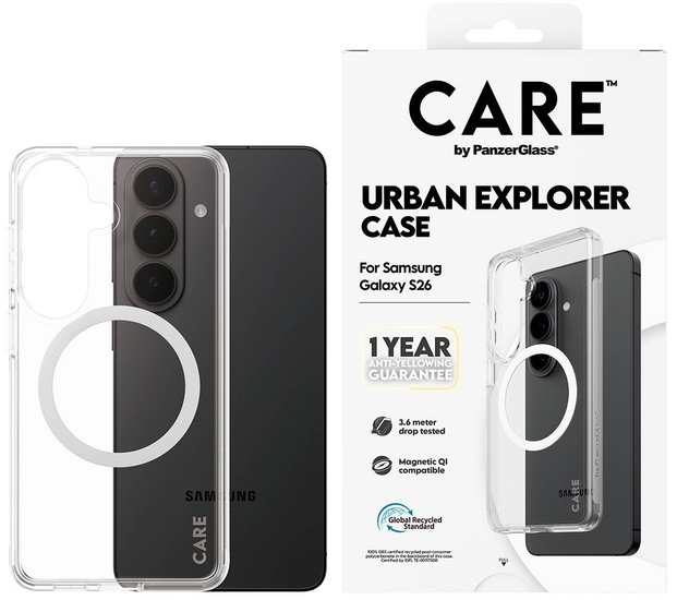 PanzerGlass CARE Urban Explorer MagSafe Galaxy S26 hoesje transparant