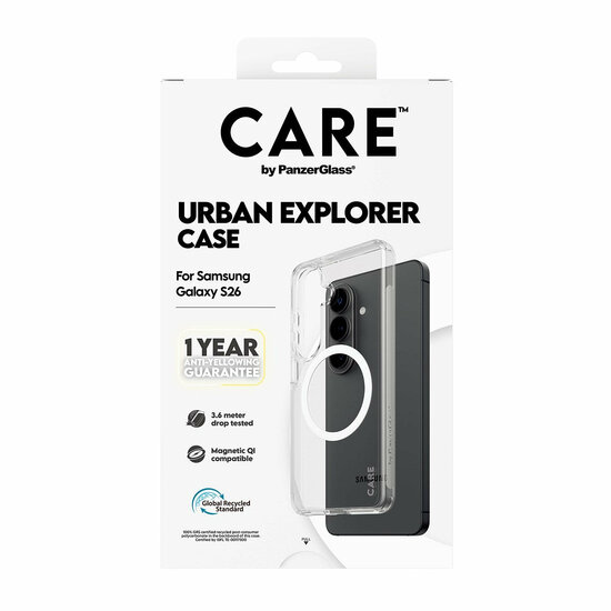 PanzerGlass CARE Urban Explorer MagSafe Galaxy S26 hoesje transparantPanzerGlass CARE Urban Explorer MagSafe Galaxy S26 hoesje 