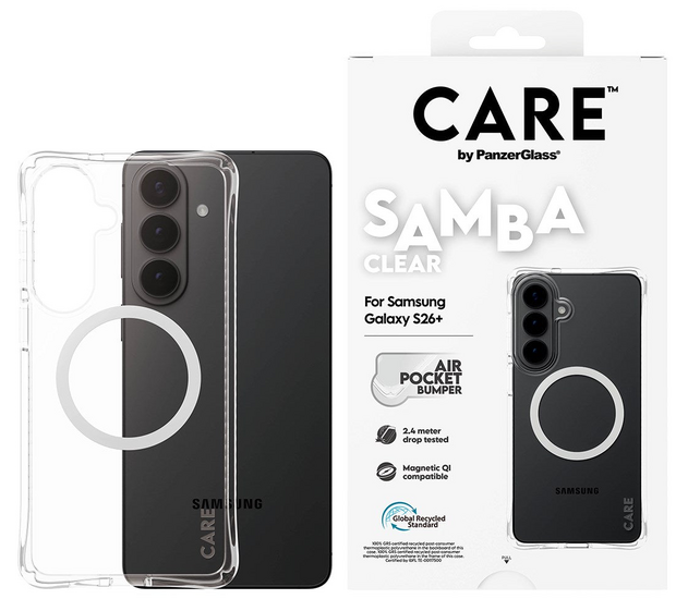 PanzerGlass CARE Samba MagSafe Galaxy S26+ Plus hoesje transparant