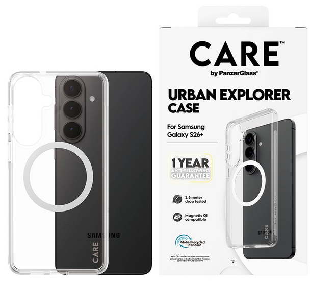 PanzerGlass CARE Urban Explorer MagSafe Galaxy S26+ Plus hoesje transparant