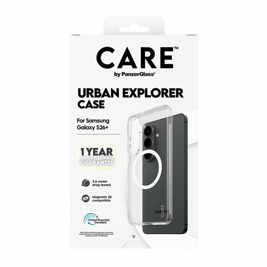 PanzerGlass CARE Urban Explorer MagSafe Galaxy S26+ Plus hoesje transparant