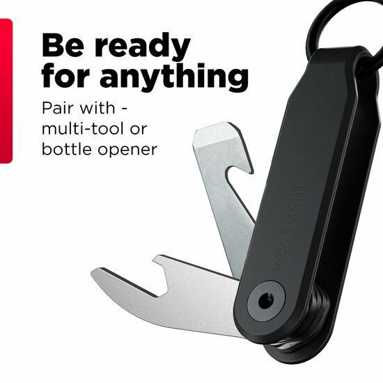 KeySmart Loop Blue sleutelhouder met sleutelhanger zwart