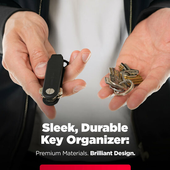 KeySmart Loop Blue sleutelhouder met sleutelhanger zwart